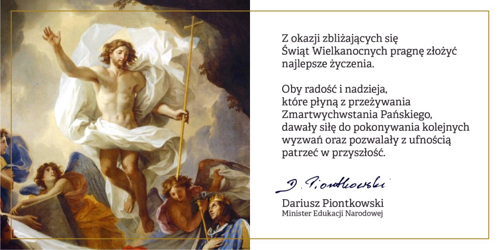 Życzenia wielkanocne Ministra Edukacji Narodowej