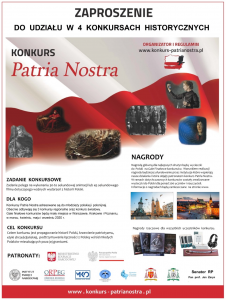 KONKURS HISTORYCZNY PATRIA NOSTRA