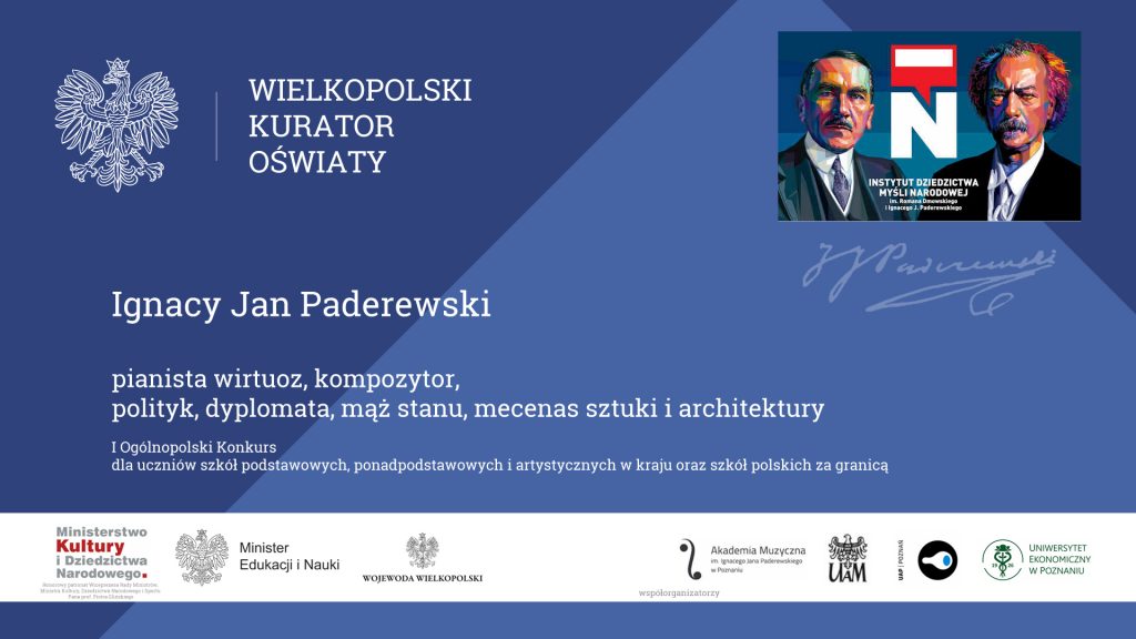 KONKURS O IGNACYM JANIE PADEREWSKIM, ZAPRASZAMY DO UDZIAŁU!