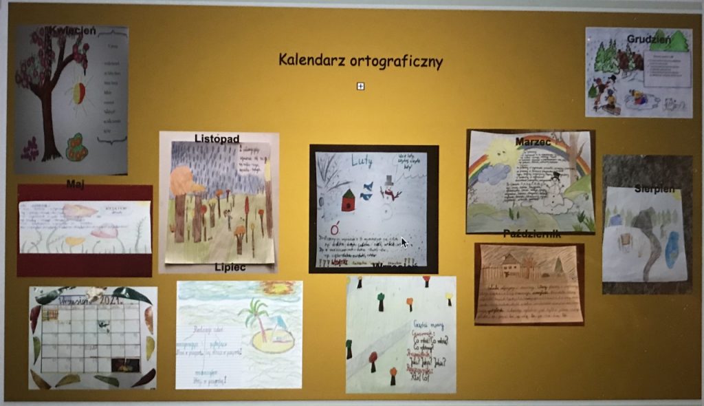 KALENDARZ ORTOGRAFICZNY W WYKONANIU UCZNIÓW KLASY III A – DBAMY O POPRAWNĄ PISOWNIĘ W JĘZYKU POLSKIM
