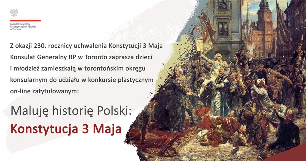KONKURS PLASTYCZNY Z OKAZJI 230.ROCZNICY UCHWALENIA KONSTYTUCJI 3 MAJA