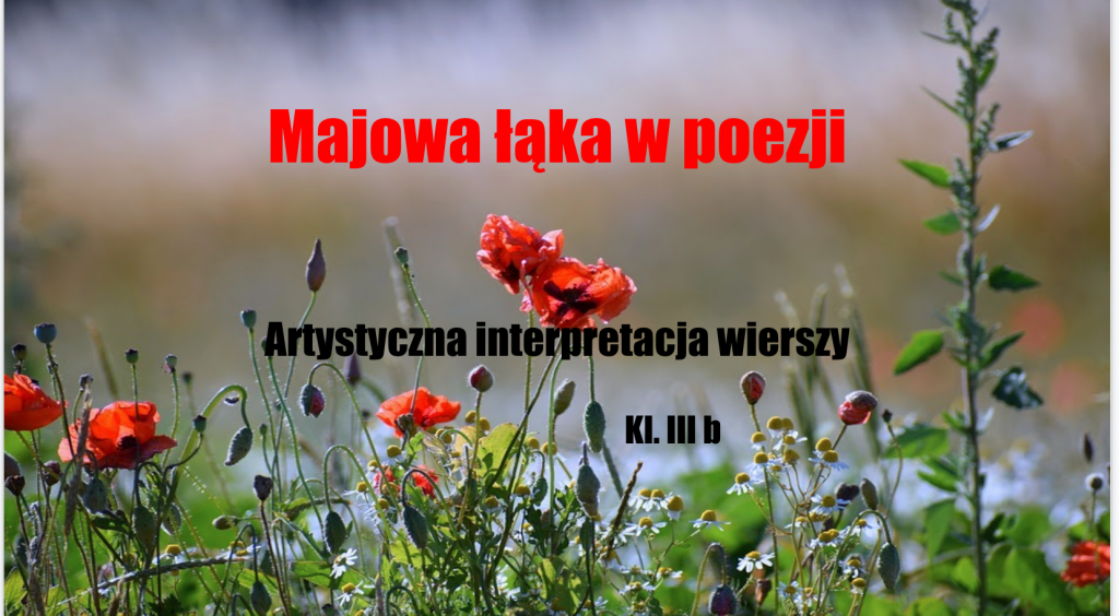 MAJOWA ŁĄKA W POEZJI – INTERPRETACJA POEZJI W KLASIE III B