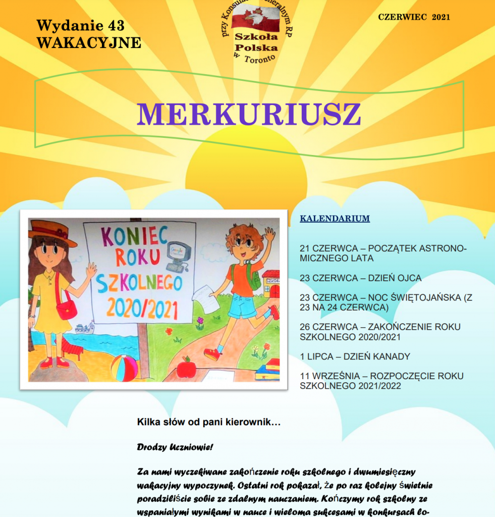 NAJNOWSZE WYDANIE MERKURIUSZA