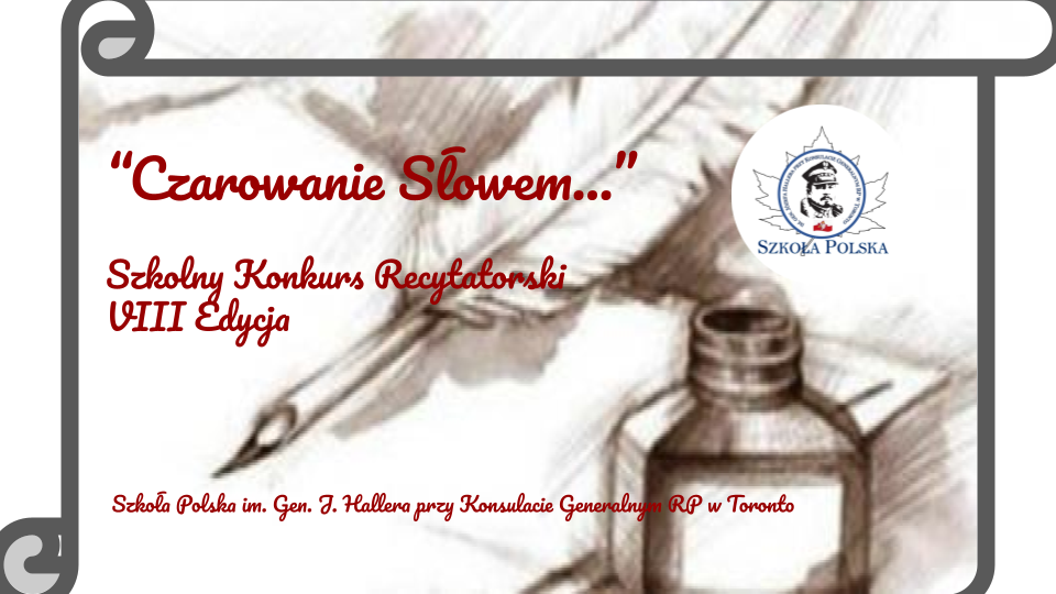 VIII EDYCJA SZKOLNEGO KONKURSU RECYTATORSKIEGO „CZAROWANIE SŁOWEM”🎭