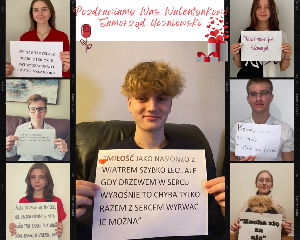 LITERACKIE WALENTYNKI – ŻYCZENIA OD SAMORZĄDU SZKOLNEGO