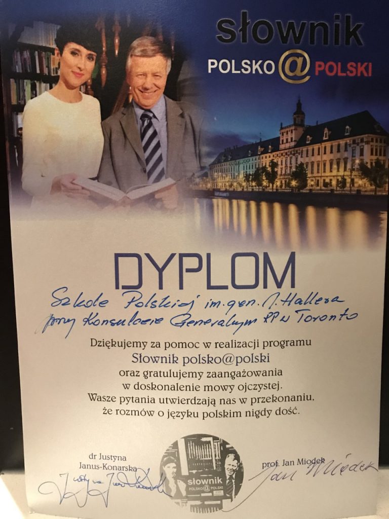 DYPLOM DLA NASZEJ SZKOŁY