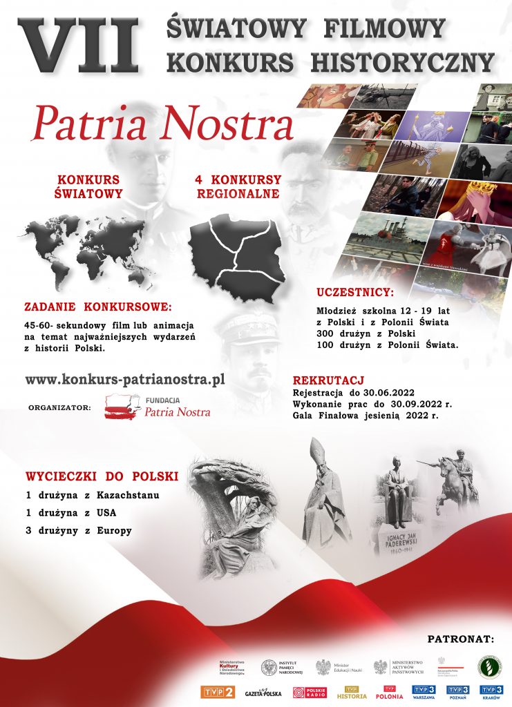 VII EDYCJA KONKURSU HISTORYCZNEGO ORGANIZOWANEGO PRZEZ FUNDACJĘ PATRIA NOSTRA