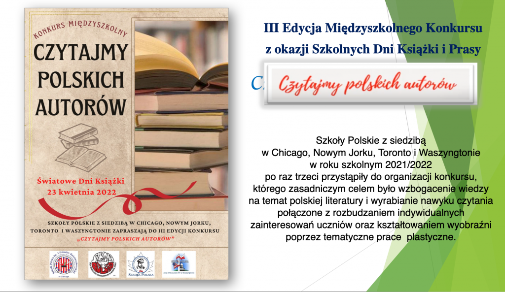 WYNIKI III EDYCJI KONKURSU „CZYTAJMY POLSKICH AUTORÓW”