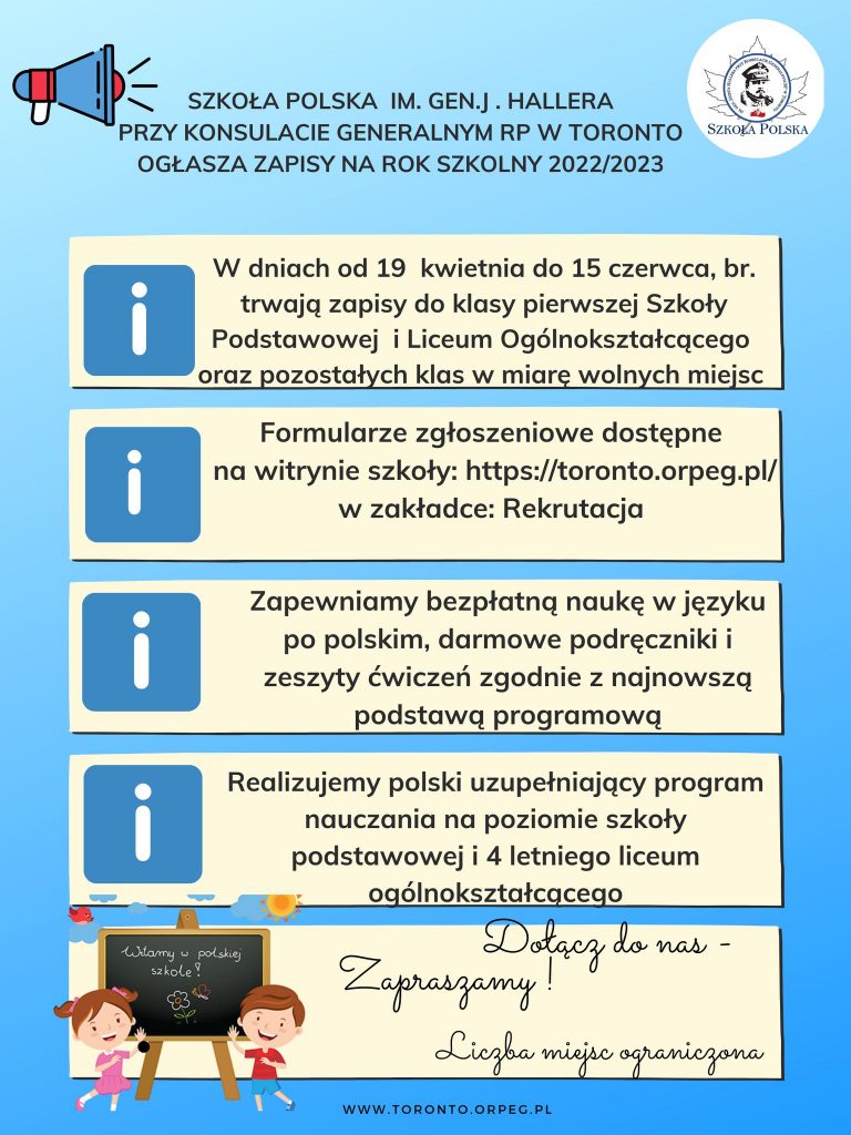 REKRUTACJA NA ROK SZKOLNY 2022/2023