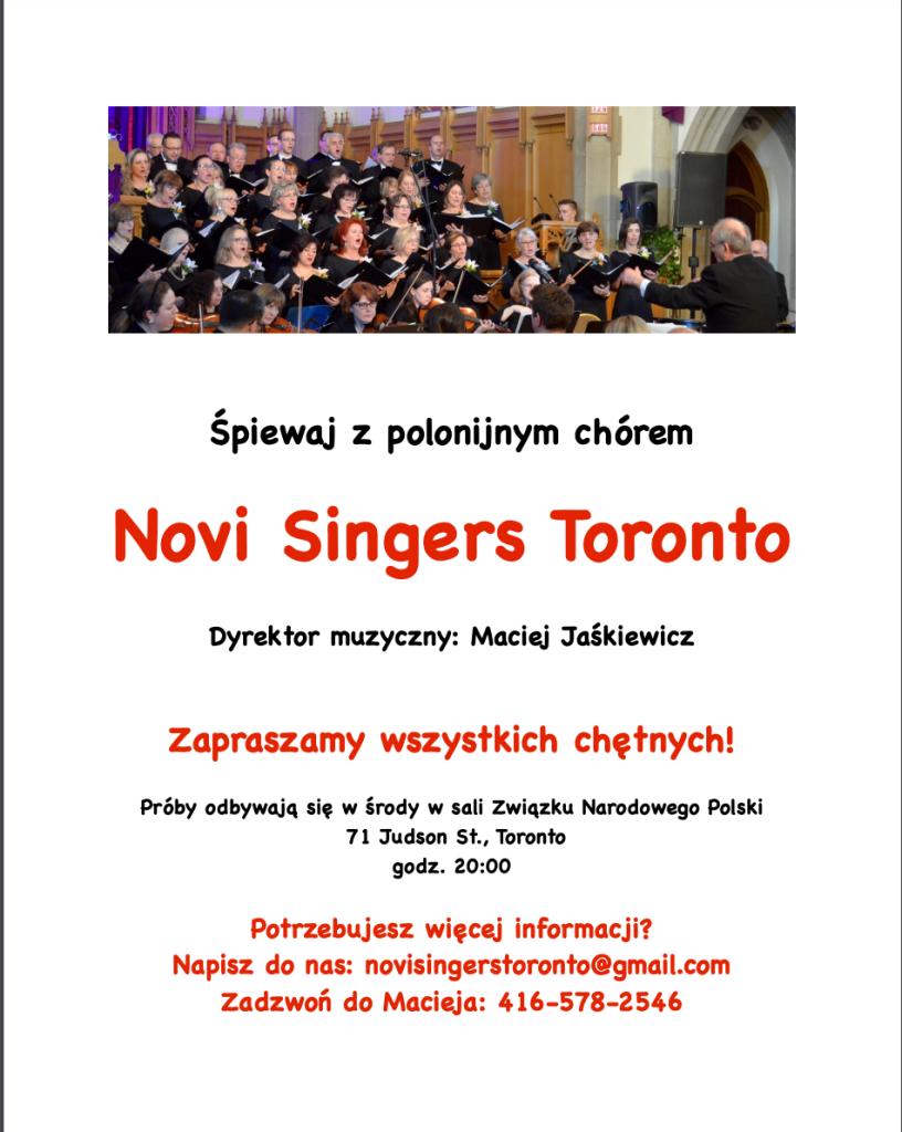 ŚPIEWAJ Z POLONIJNYM CHÓREM NOVI SINGERS