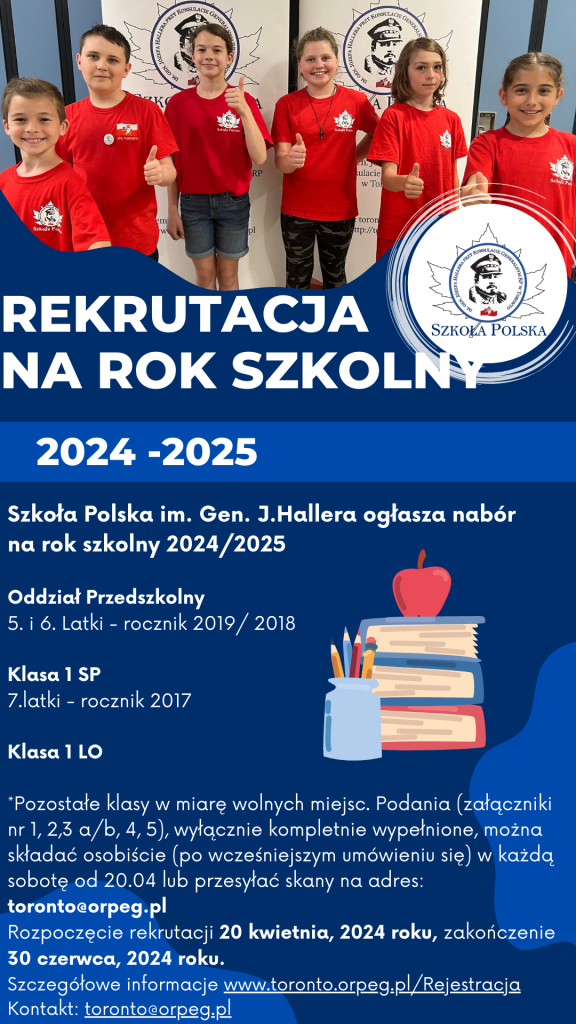 REKRUTACJA NA ROK SZKOLNY 2024/2025