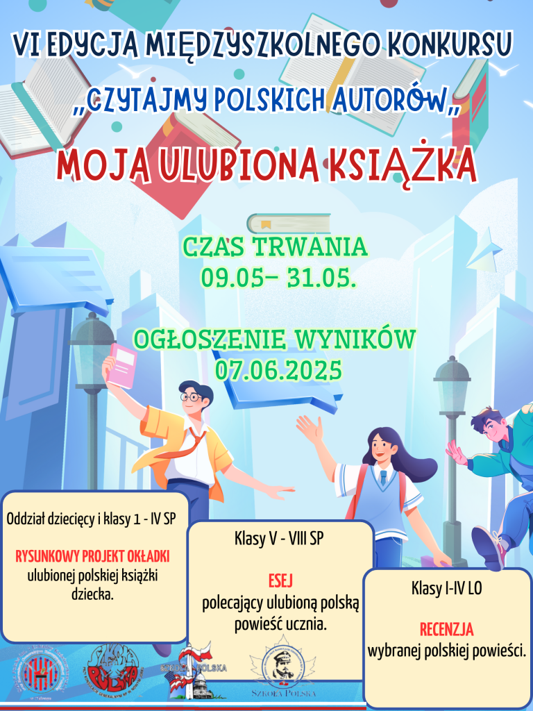 VI EDYCJI KONKURSU “CZYTAJMY POLSKICH AUTORÓW”  MIĘDZYSZKOLNEGO KONKURSU Z OKAZJI SZKOLNYCH DNI KSIĄŻKI I PRASY