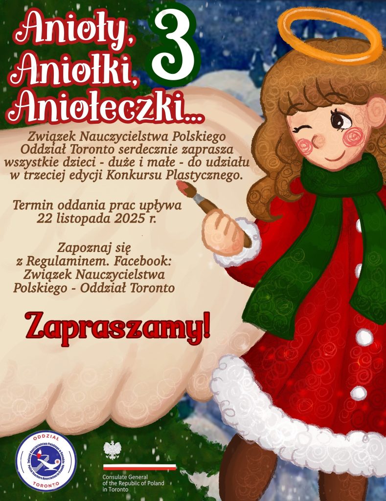 …ANIOŁY, ANIOŁKI, ANIOŁECZKI… 3 EDYCJA – KONKURS PLASTYCZNY DLA DZIECI I MŁODZIEŻY
