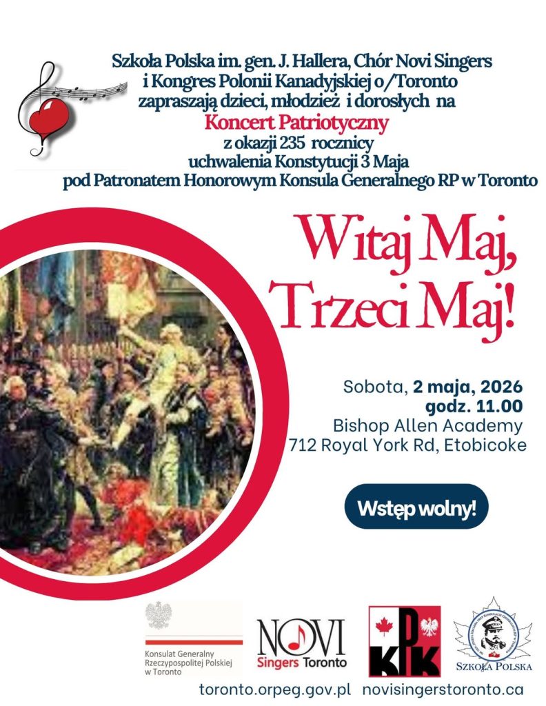 KONCERT PATRIOTYCZNY  Z OKAZJI 235.ROCZNICY UCHWALENIA KONSTYTUCJI 3 MAJA